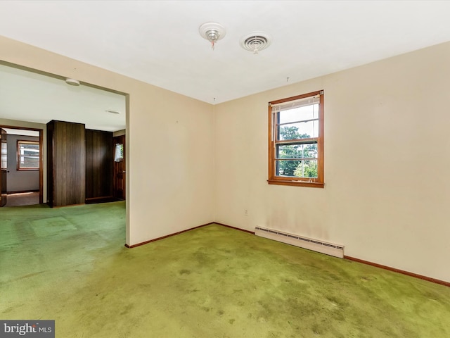 9618 Hall Rd, Frederick, MD 21701 - carpeted empty room featuring baseboard heating and baseboards