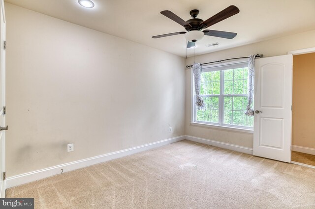 7140 Barry Rd, Alexandria, VA 22315 - empty room with baseboards, carpet flooring, and ceiling fan
