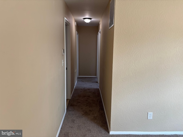 9016 Samoset Rd, Randallstown, MD 21133 - corridor with baseboards, carpet flooring, and visible vents