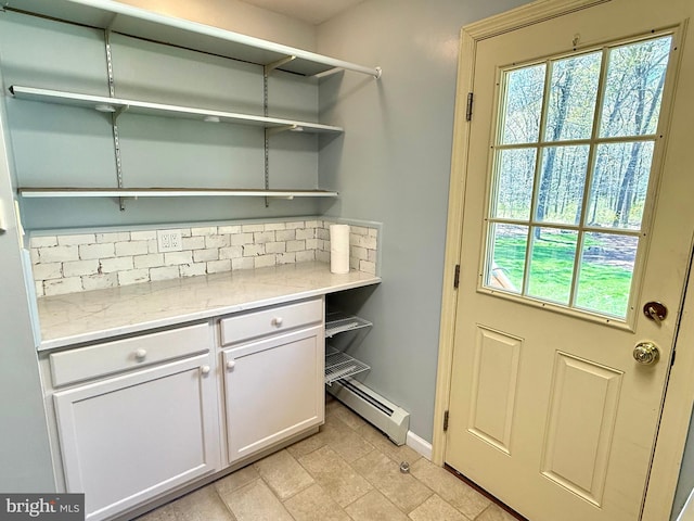 265 Asbury Rd, Egg Harbor Township, NJ 08234 - interior space with baseboards and a baseboard heating unit