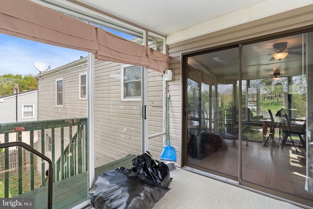 view of sunroom