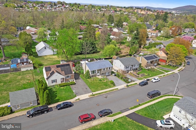 bird's eye view with a residential view