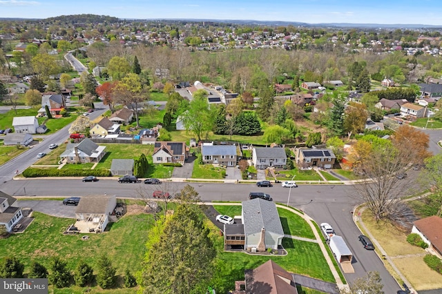 bird's eye view featuring a residential view