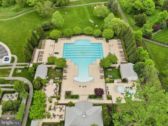 41909 Paddock Gate Pl, Ashburn, VA 20148 - drone / aerial view of a pool area