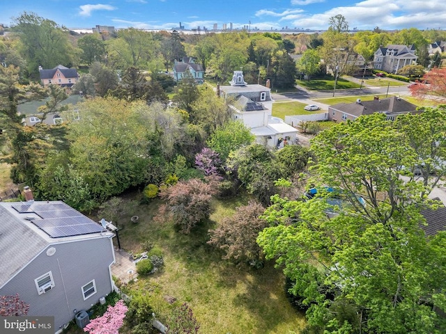 birds eye view of property featuring a residential view