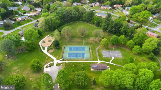 drone / aerial view featuring a residential view