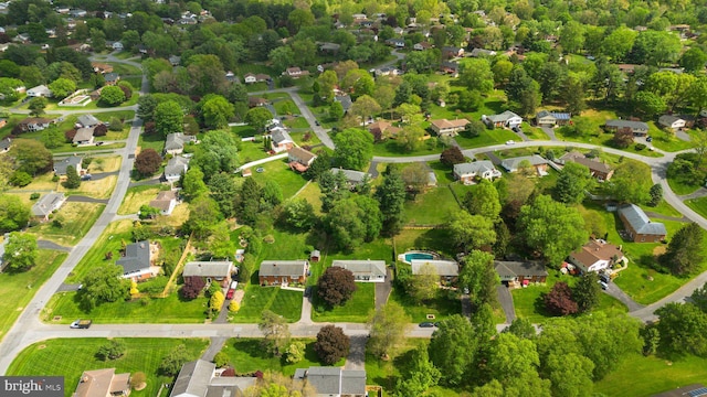 aerial view featuring a residential view