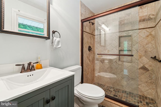 2602 Jeffrey Lori Dr, Finksburg, MD 21048 - full bathroom with vanity, toilet, and a shower stall
