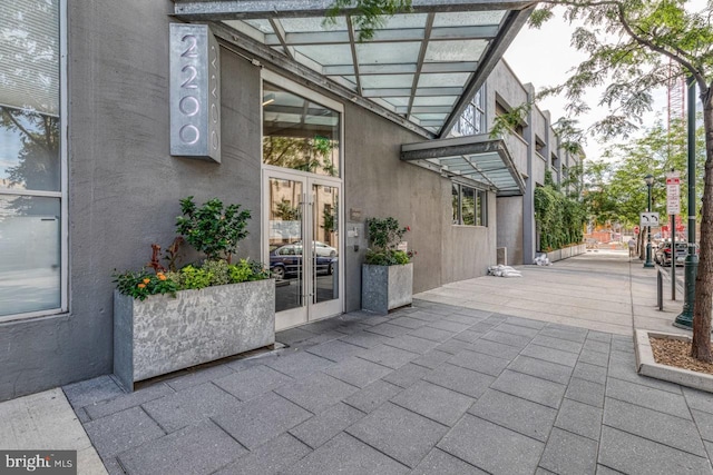 2200 Arch St Unit 514, Philadelphia, PA 19103 - view of patio featuring a pergola and french doors