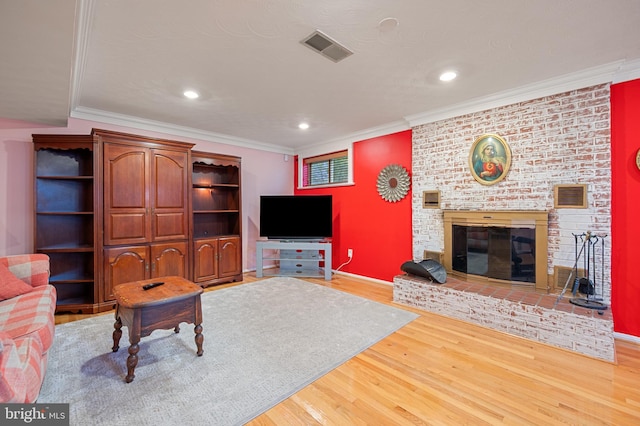 1110 Brantford Ave, Silver Spring, MD 20904 - living room with crown molding, wood finished floors, and visible vents