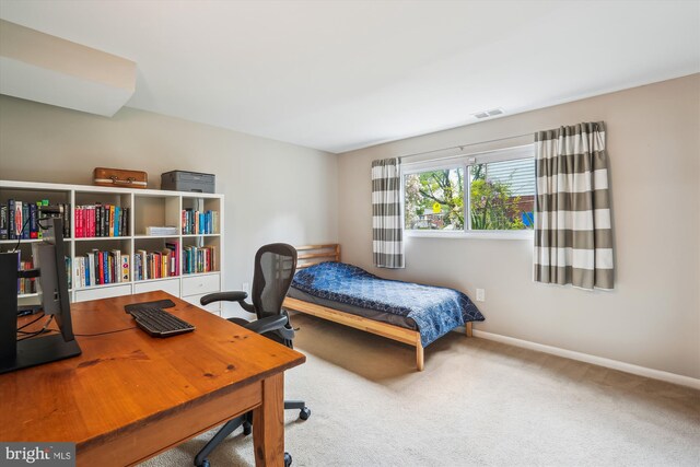 2409 Hayden Dr, Silver Spring, MD 20902 - bedroom featuring carpet, baseboards, and an office area