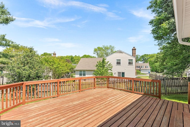 deck with fence