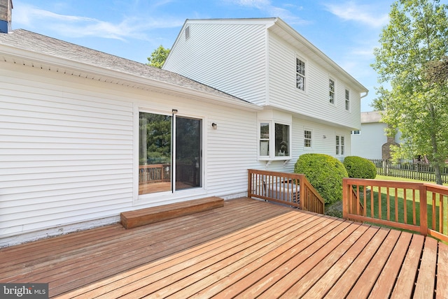 deck with fence