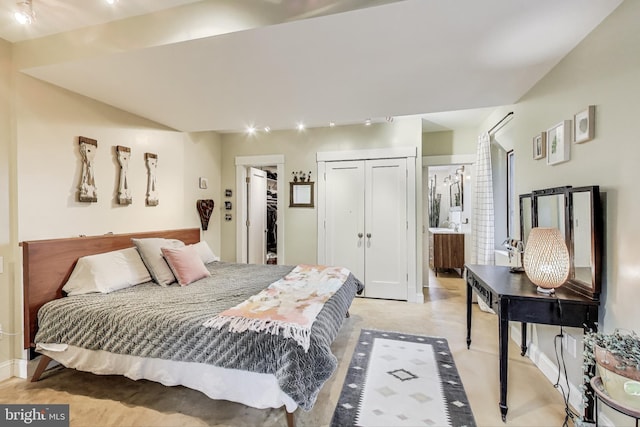 bedroom with ensuite bathroom