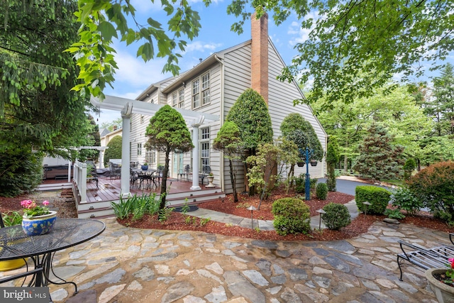 11406 Royal Vw, North Potomac, MD 20878 - view of patio featuring a wooden deck and outdoor dining space