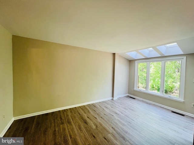 6062 Clay Spur Ct, Centreville, VA 20121 - additional living space featuring a skylight, wood finished floors, and baseboards