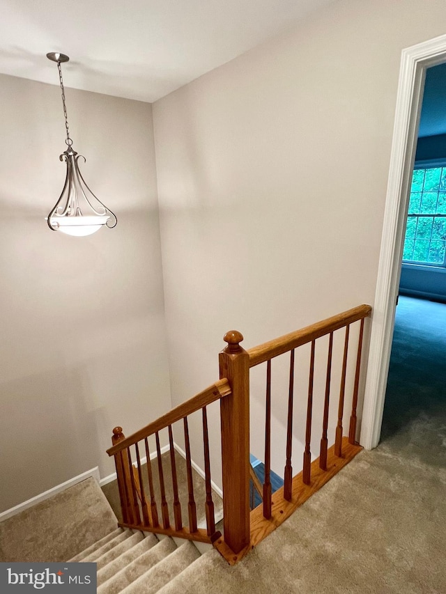 6062 Clay Spur Ct, Centreville, VA 20121 - stairway with carpet flooring and baseboards