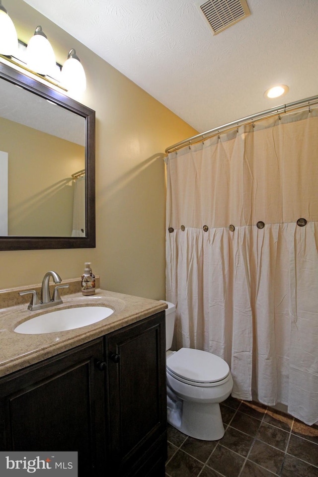 19 Old Hilltop Rd, Conowingo, MD 21918 - full bath featuring vanity, toilet, visible vents, and tile patterned flooring