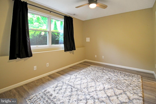 19 Old Hilltop Rd, Conowingo, MD 21918 - unfurnished room with baseboards, visible vents, ceiling fan, and wood finished floors