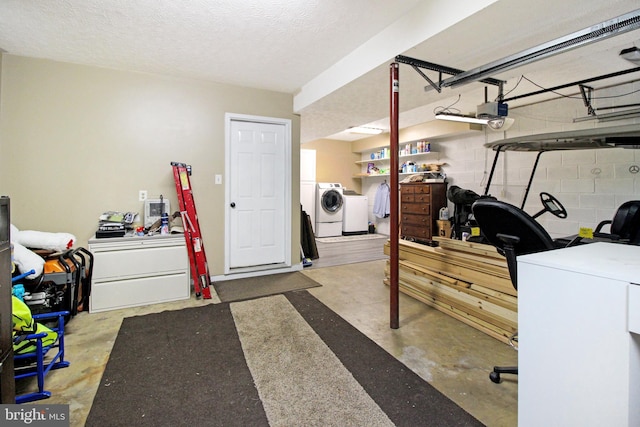 19 Old Hilltop Rd, Conowingo, MD 21918 - garage featuring washer and dryer and a garage door opener