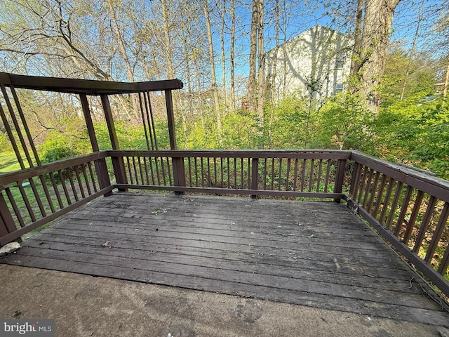 view of wooden deck