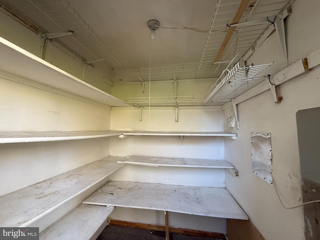view of storage area