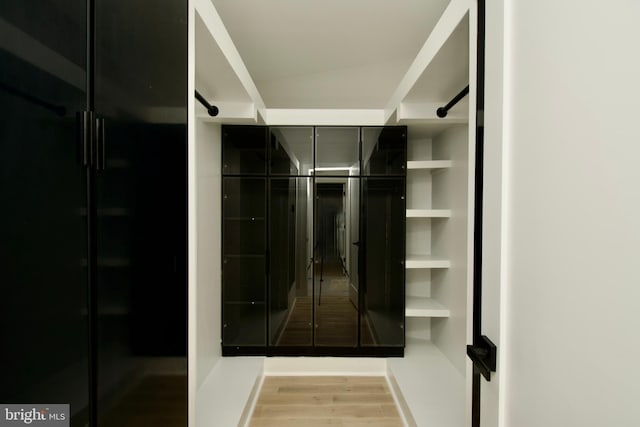 bathroom featuring wood finished floors