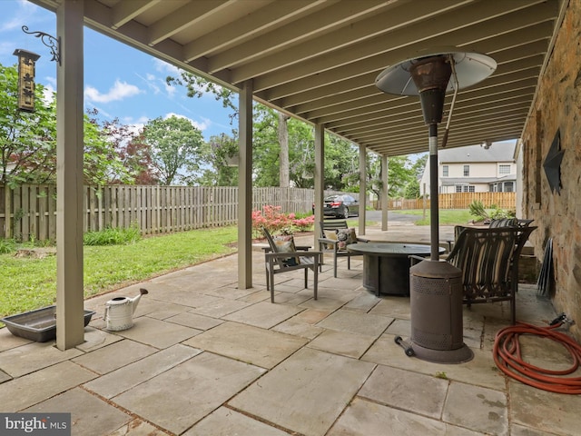 view of patio / terrace with a fenced backyard