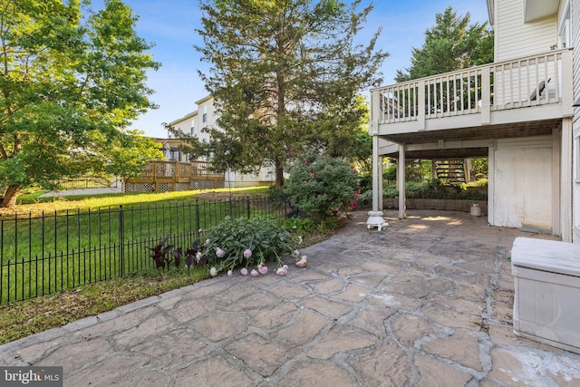 3401 Kidder Rd, Clinton, MD 20735 - view of patio featuring a fenced backyard and a deck