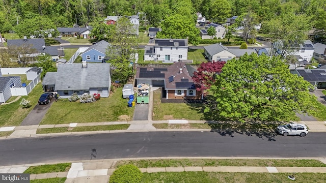 bird's eye view featuring a residential view