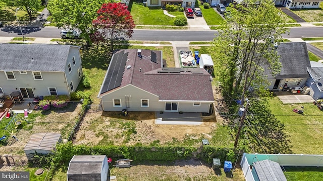 aerial view featuring a residential view