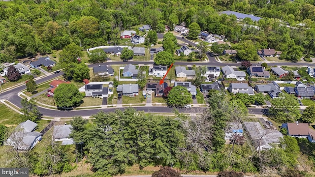 birds eye view of property featuring a residential view
