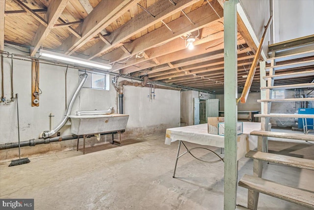 view of basement