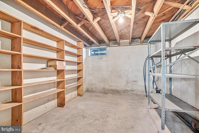 view of basement