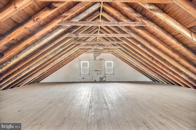 view of attic