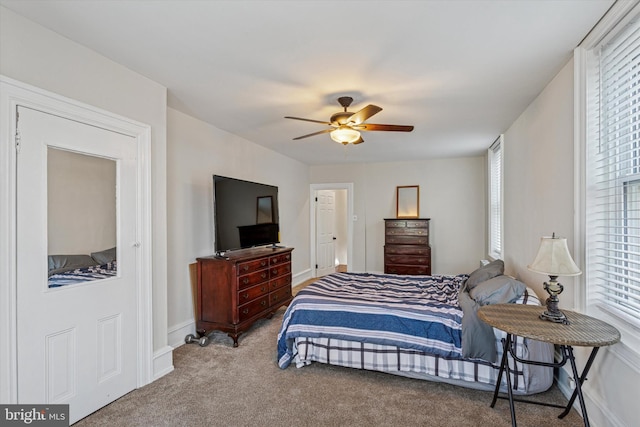 2518 N 12th St, Philadelphia, PA 19133 - carpeted bedroom with a ceiling fan and baseboards