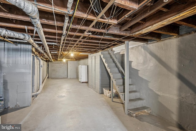 2518 N 12th St, Philadelphia, PA 19133 - unfinished below grade area featuring stairway