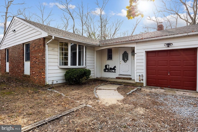 24 Elk Rd, Mullica Hill, NJ 08062 - single story home featuring an attached garage, a chimney, and brick siding