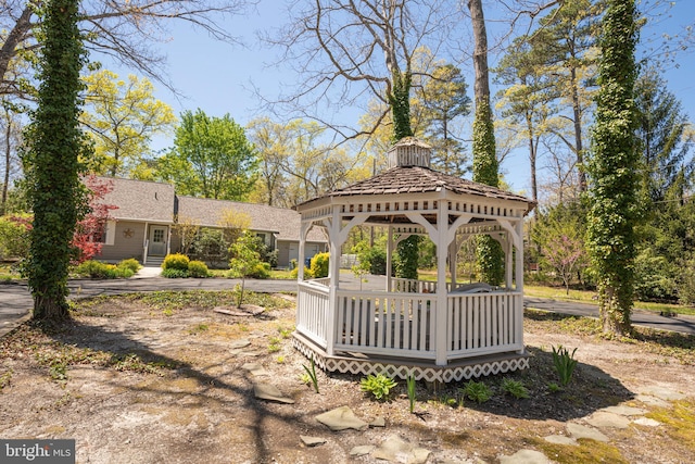 view of home's community featuring a gazebo