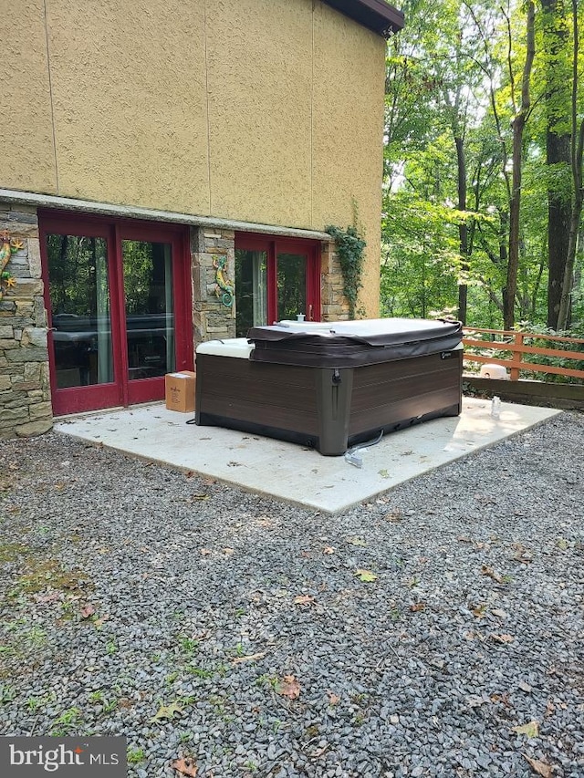 1738 Shanwick Rd, Forest Hill, MD 21050 - view of patio featuring a hot tub