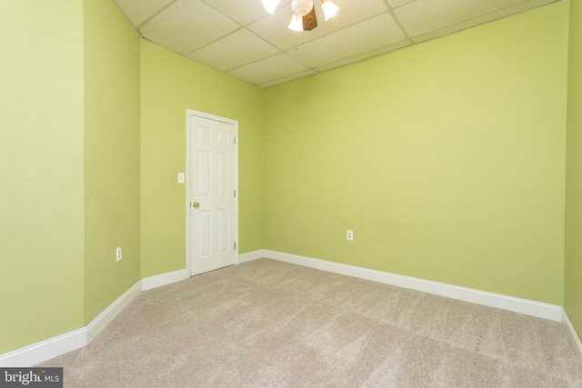 1738 Shanwick Rd, Forest Hill, MD 21050 - empty room with a paneled ceiling, light carpet, and baseboards