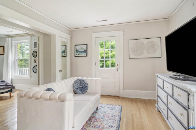 883 Locust Ave, Charlottesville, VA 22902 - living room featuring plenty of natural light, baseboards, and light wood finished floors