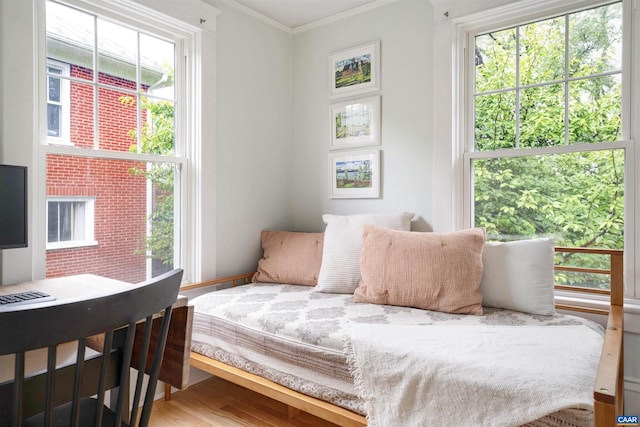883 Locust Ave, Charlottesville, VA 22902 - bedroom with ornamental molding and wood finished floors