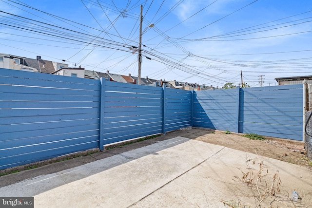 view of patio with a fenced backyard