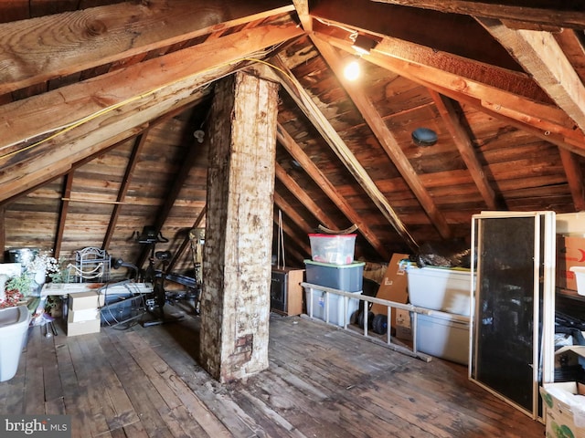view of attic