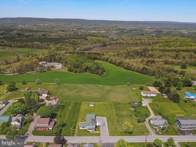 aerial view featuring a forest view