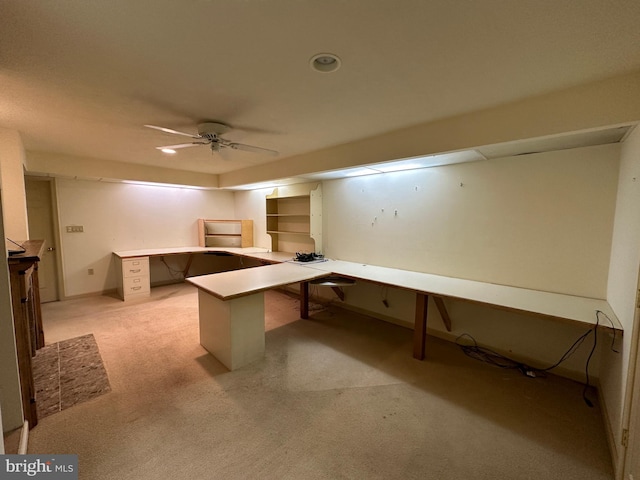 15004 Burnt Mill Rd, Shippensburg, PA 17257 - unfurnished office with light carpet, baseboards, and ceiling fan