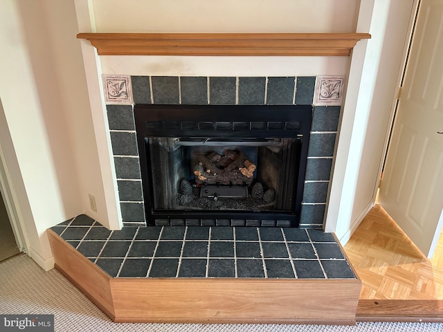 15004 Burnt Mill Rd, Shippensburg, PA 17257 - detailed view of a tiled fireplace