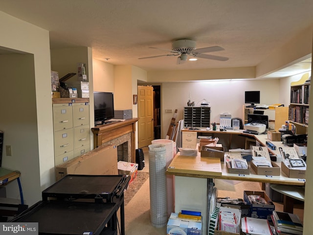 15004 Burnt Mill Rd, Shippensburg, PA 17257 - carpeted office space featuring a ceiling fan