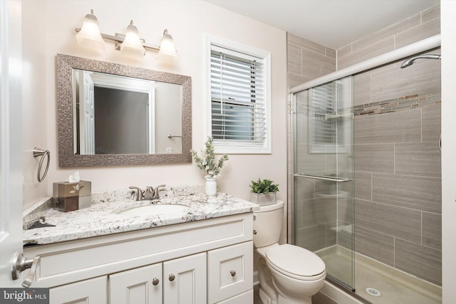 9 Fernwood Ct, Columbus, NJ 08022 - full bathroom featuring a stall shower, vanity, and toilet